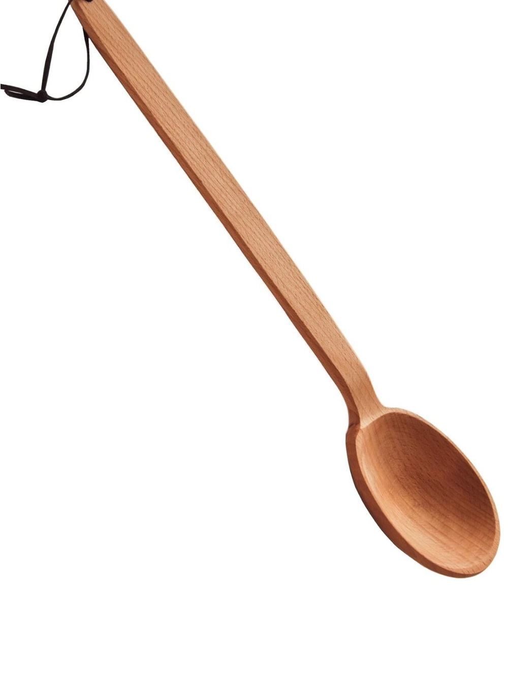 Wooden Cooking Spoon - Natural Brown Long-Handle